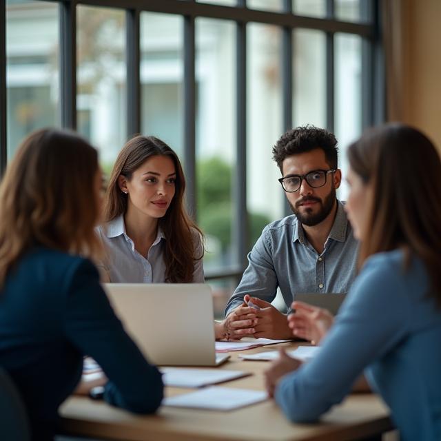 Équipe de l’agence lors d’un brainstorming